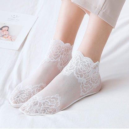 Rose Lace Socks 2 Pairs