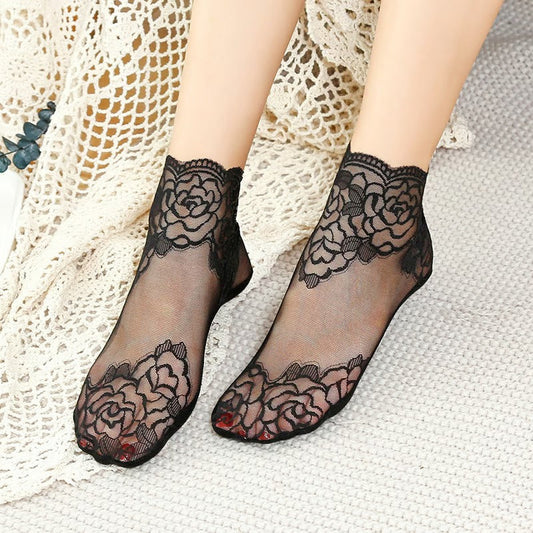 Rose Lace Socks 2 Pairs